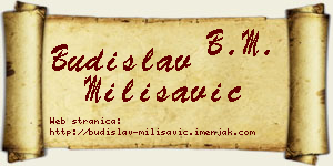 Budislav Milisavić vizit kartica